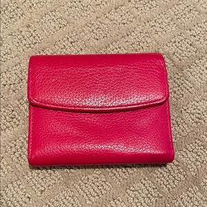 Buxton leather red small wallet